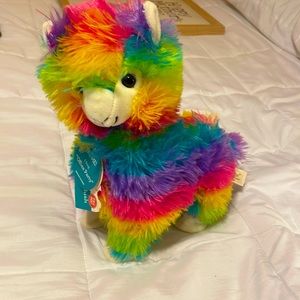 Dancing singing Llama rainbow color